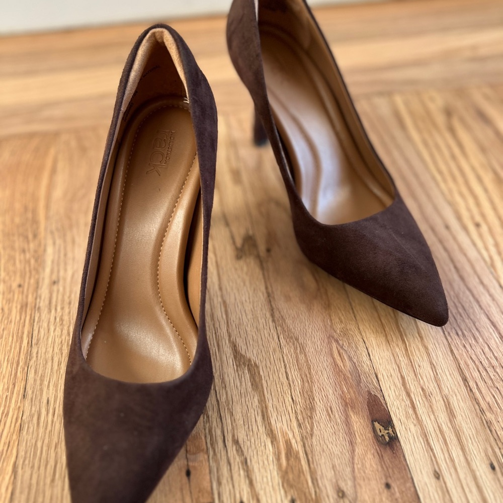 Nordstrom Rack Brown Suede-like pumps, size 8.5